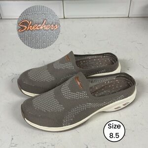 Skechers Womens Commute Time in Knit to Win - Taupe - Size 8.5 Worn 1-2 Times